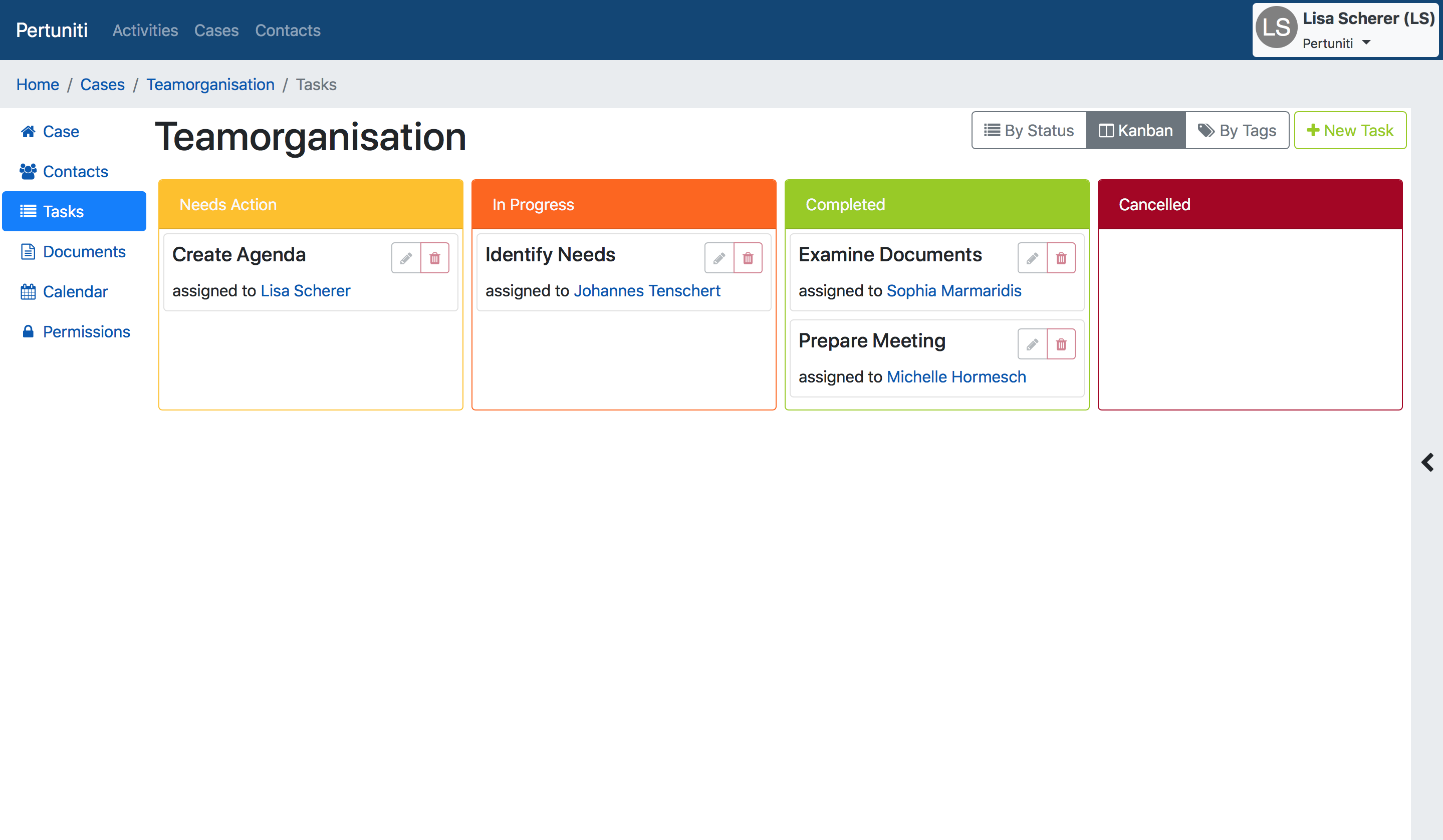 Agile collaboration in a Kanban board