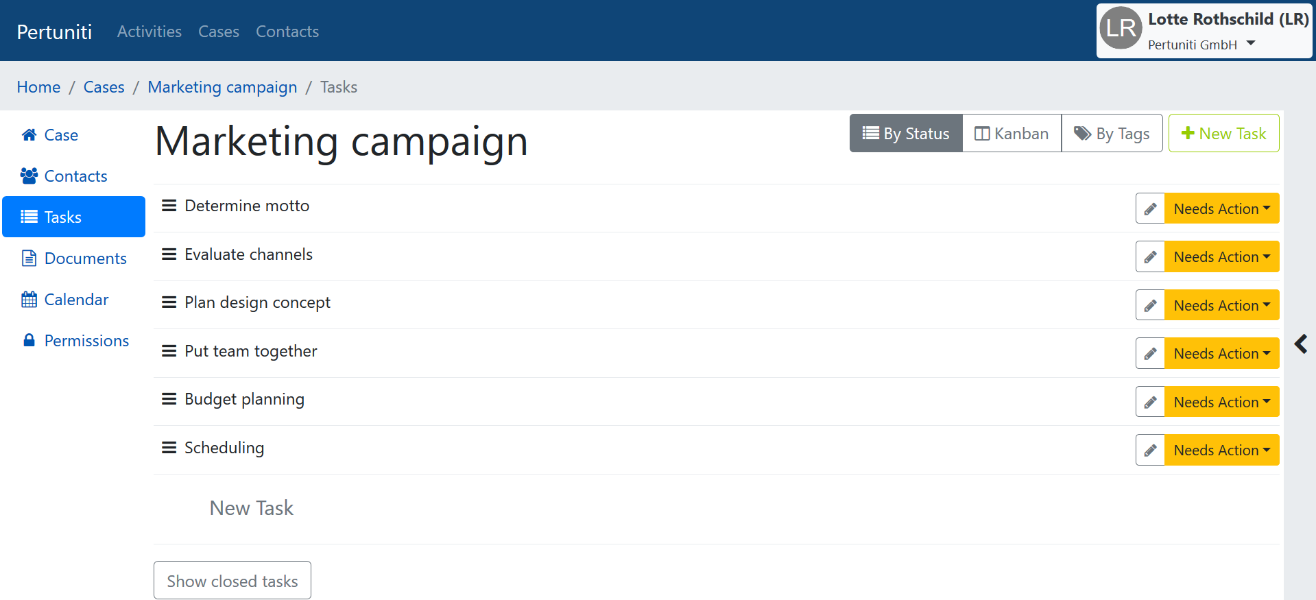 Determine which preparations are necessary for your marketing campaign and manage your tasks.